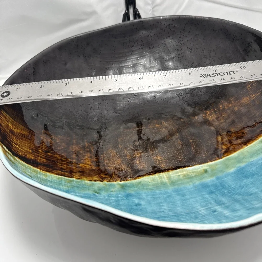 Pier 1 Stoneware‎ Cassidy Serving Bowl Decorative Multicolored 13